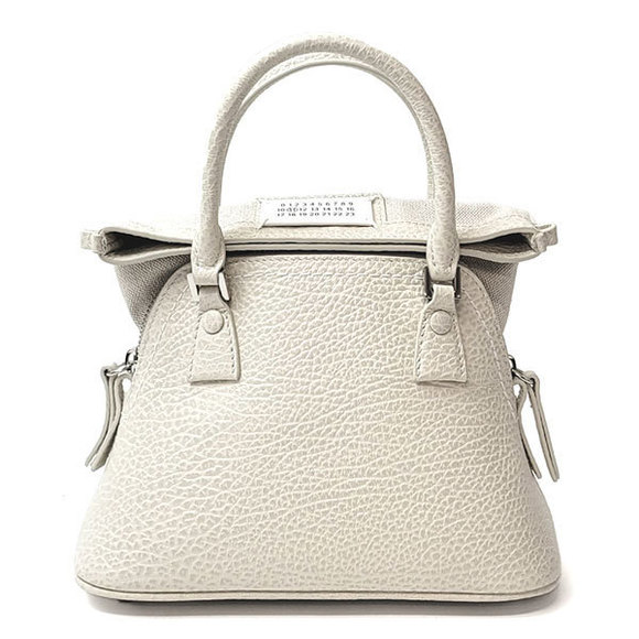 Maison Martin Margiela Handbags - Maison Margiela Micro Grainy Leather Handbag Off-White